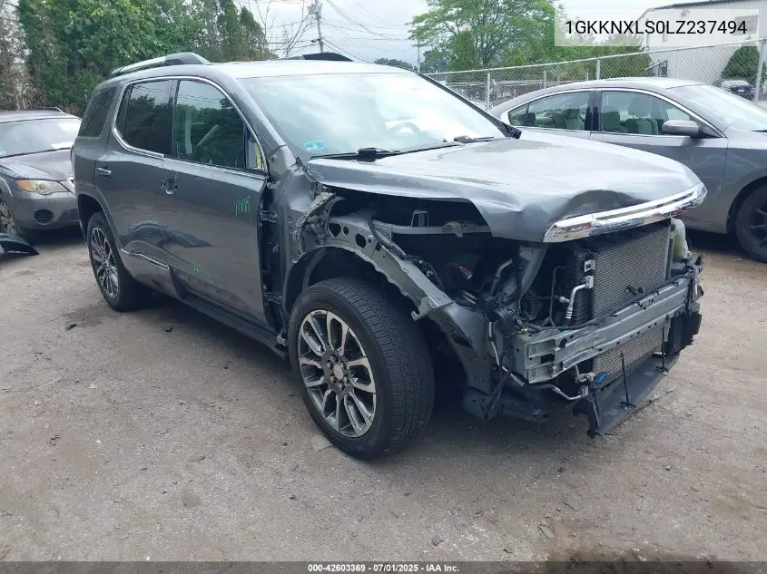 2020 GMC Acadia Awd Denali VIN: 1GKKNXLS0LZ237494 Lot: 42603369