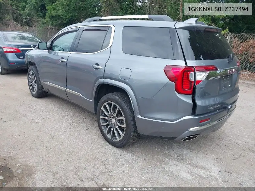 2020 GMC Acadia Awd Denali VIN: 1GKKNXLS0LZ237494 Lot: 42603369