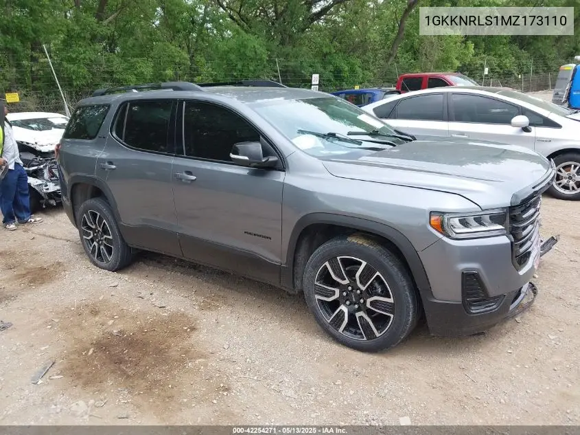 2021 GMC Acadia Awd Sle VIN: 1GKKNRLS1MZ173110 Lot: 42254271