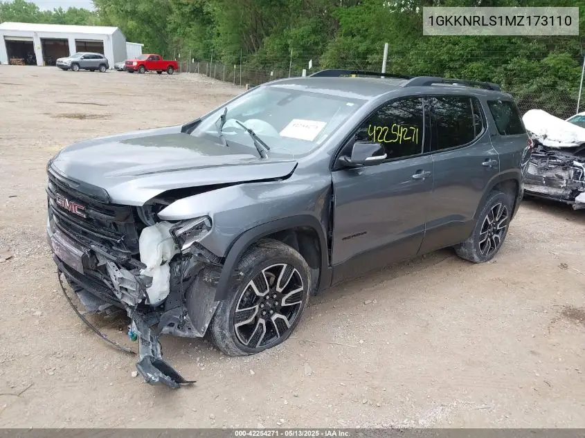 2021 GMC Acadia Awd Sle VIN: 1GKKNRLS1MZ173110 Lot: 42254271