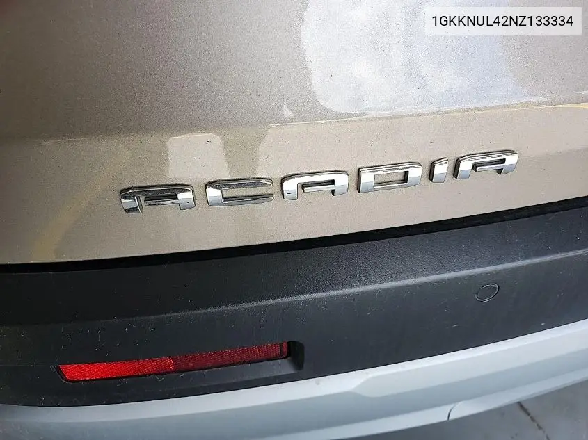 2022 GMC Acadia Slt VIN: 1GKKNUL42NZ133334 Lot: 42270201
