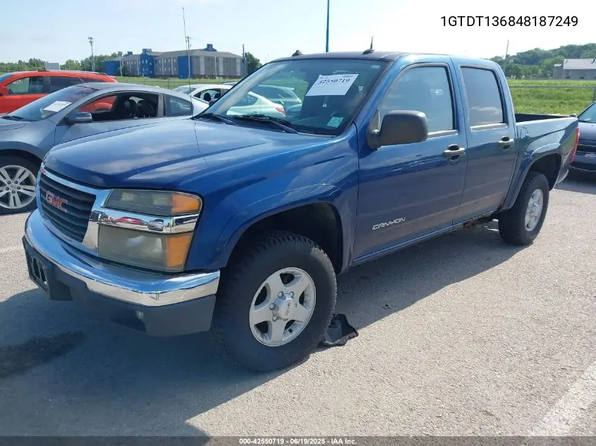 2004 GMC Canyon Sle VIN: 1GTDT136848187249 Lot: 42550719