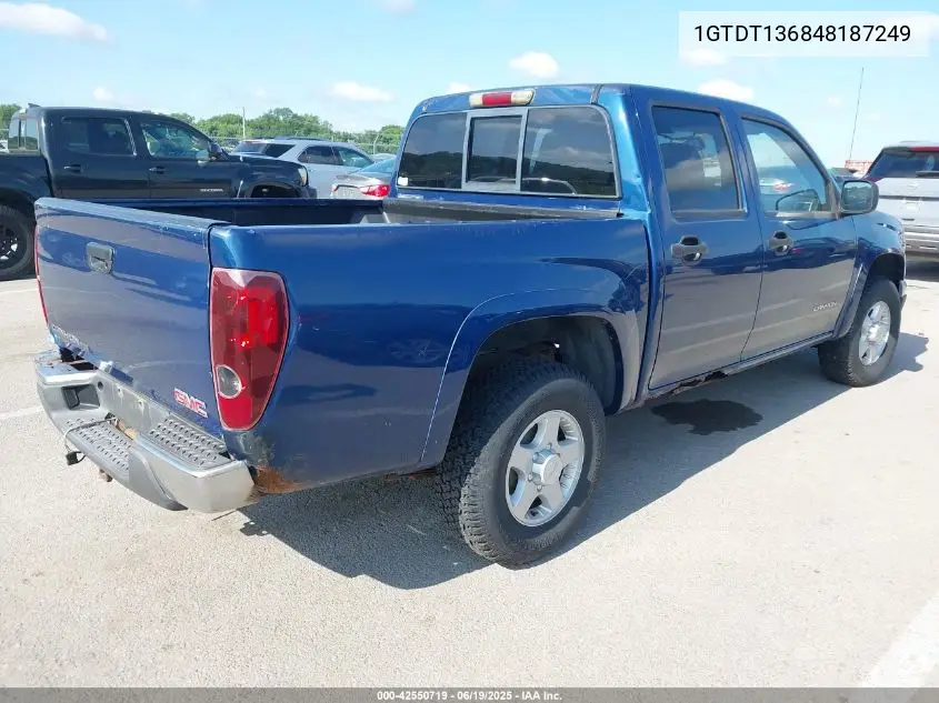 2004 GMC Canyon Sle VIN: 1GTDT136848187249 Lot: 42550719