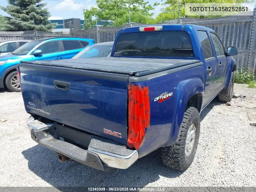 2005 GMC Canyon Sle VIN: 1GTDT136358252851 Lot: 12343309