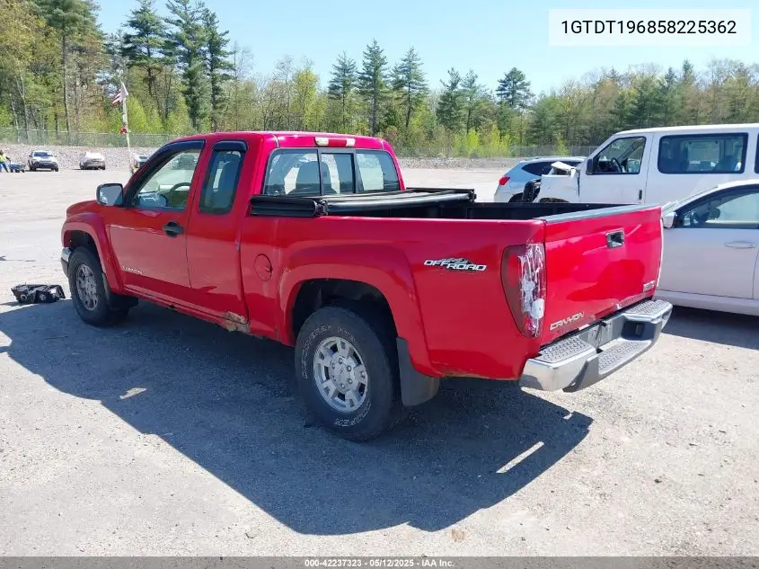 2005 GMC Canyon Sl VIN: 1GTDT196858225362 Lot: 42237323