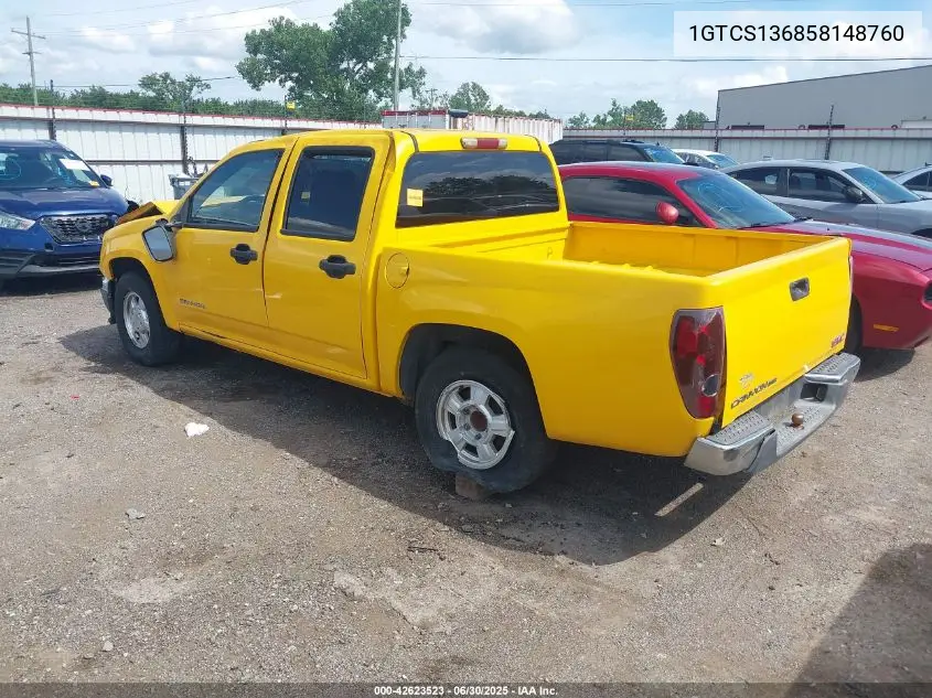 2005 GMC Canyon Sle VIN: 1GTCS136858148760 Lot: 42623523