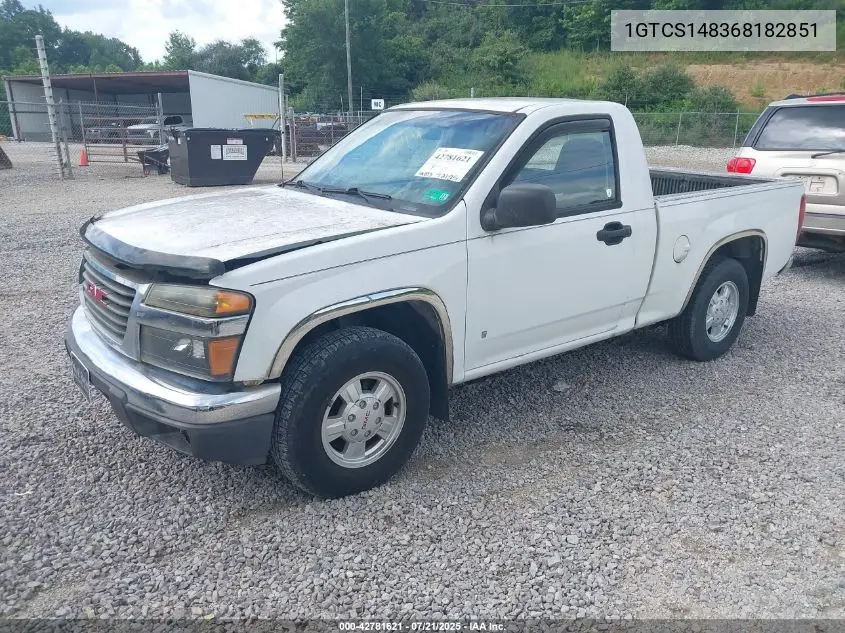 2006 GMC Canyon Sl VIN: 1GTCS148368182851 Lot: 42781621