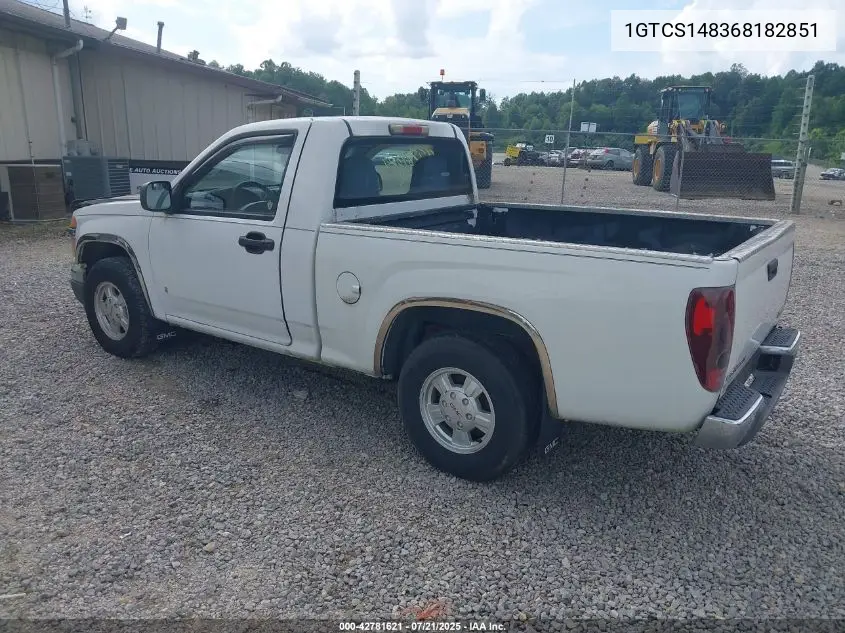 2006 GMC Canyon Sl VIN: 1GTCS148368182851 Lot: 42781621