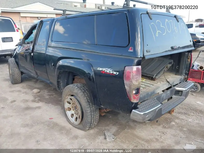 2007 GMC Canyon VIN: 1GTDT19E378200220 Lot: 12307619
