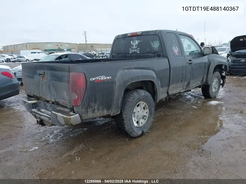 2008 GMC Canyon Sl/Sle VIN: 1GTDT19E488140367 Lot: 12285866
