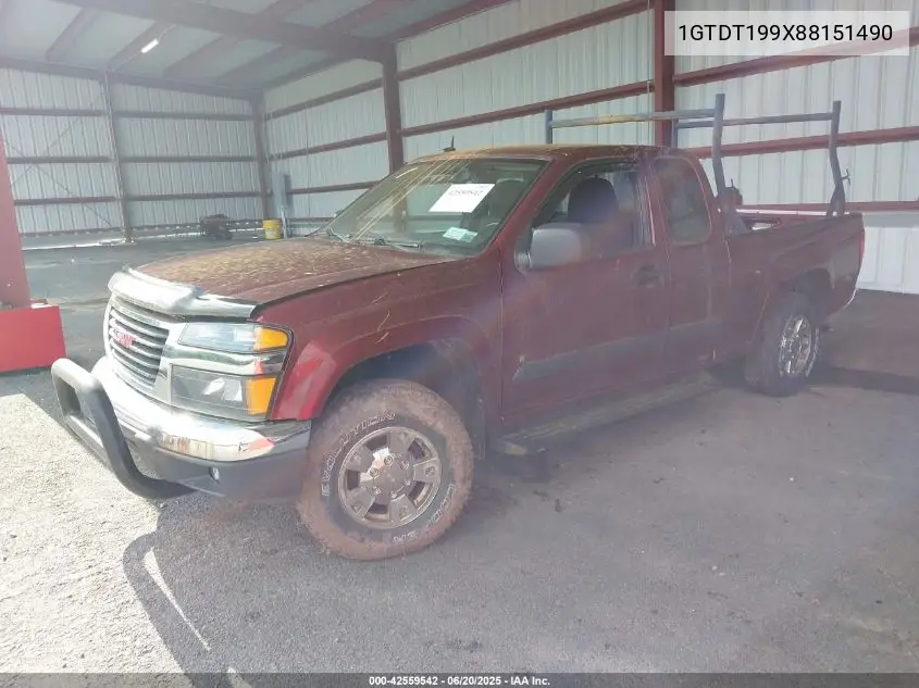 2008 GMC Canyon Sle1 VIN: 1GTDT199X88151490 Lot: 42559542