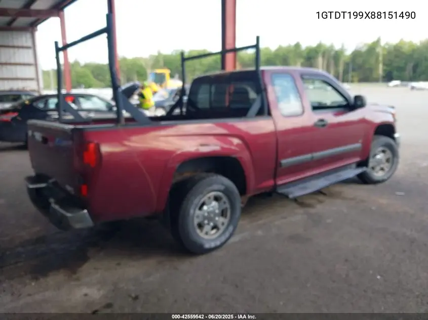 2008 GMC Canyon Sle1 VIN: 1GTDT199X88151490 Lot: 42559542