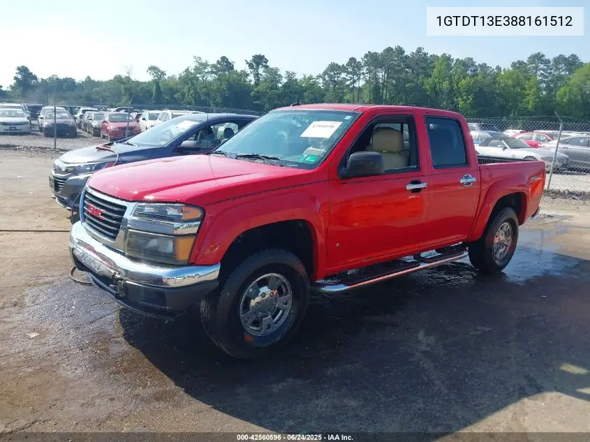 2008 GMC Canyon Slt VIN: 1GTDT13E388161512 Lot: 42560596