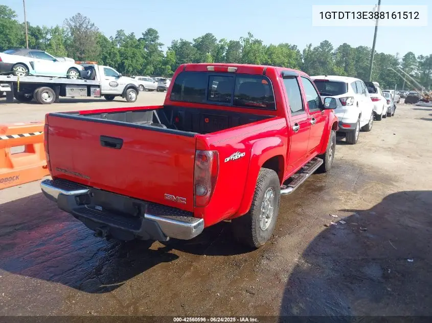 2008 GMC Canyon Slt VIN: 1GTDT13E388161512 Lot: 42560596