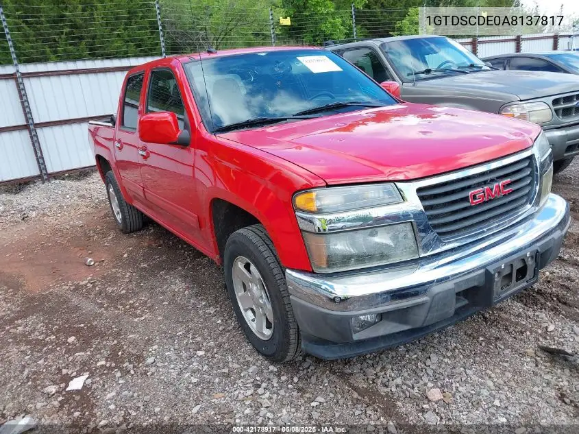 2010 GMC Canyon Sle1 VIN: 1GTDSCDE0A8137817 Lot: 42178917