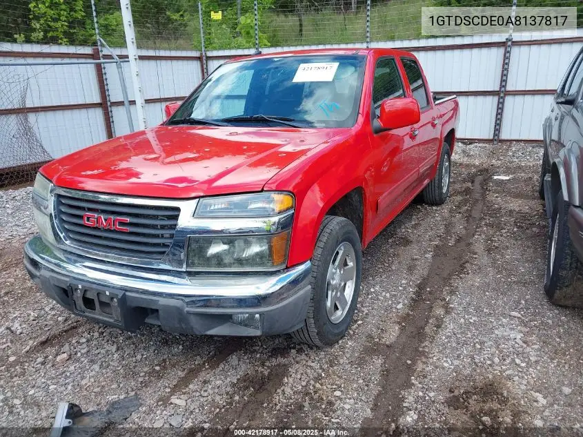 2010 GMC Canyon Sle1 VIN: 1GTDSCDE0A8137817 Lot: 42178917