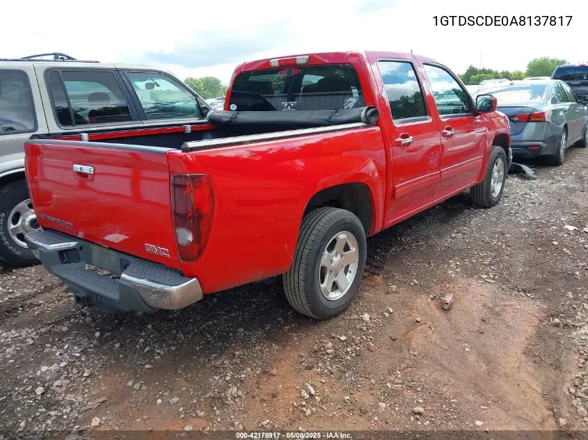 2010 GMC Canyon Sle1 VIN: 1GTDSCDE0A8137817 Lot: 42178917