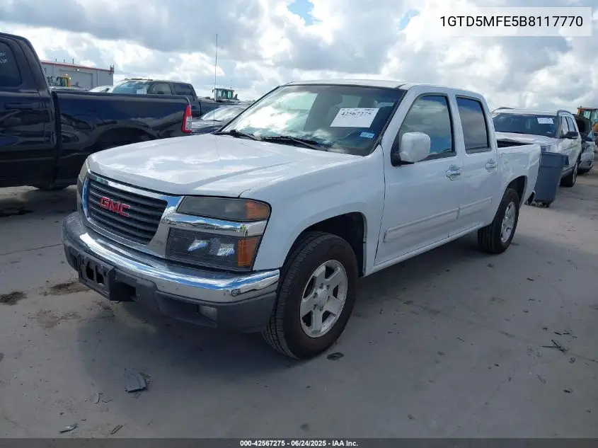 2011 GMC Canyon Sle1 VIN: 1GTD5MFE5B8117770 Lot: 42567275