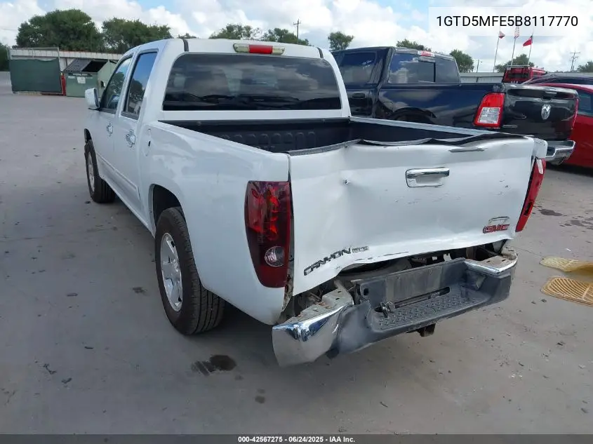 2011 GMC Canyon Sle1 VIN: 1GTD5MFE5B8117770 Lot: 42567275