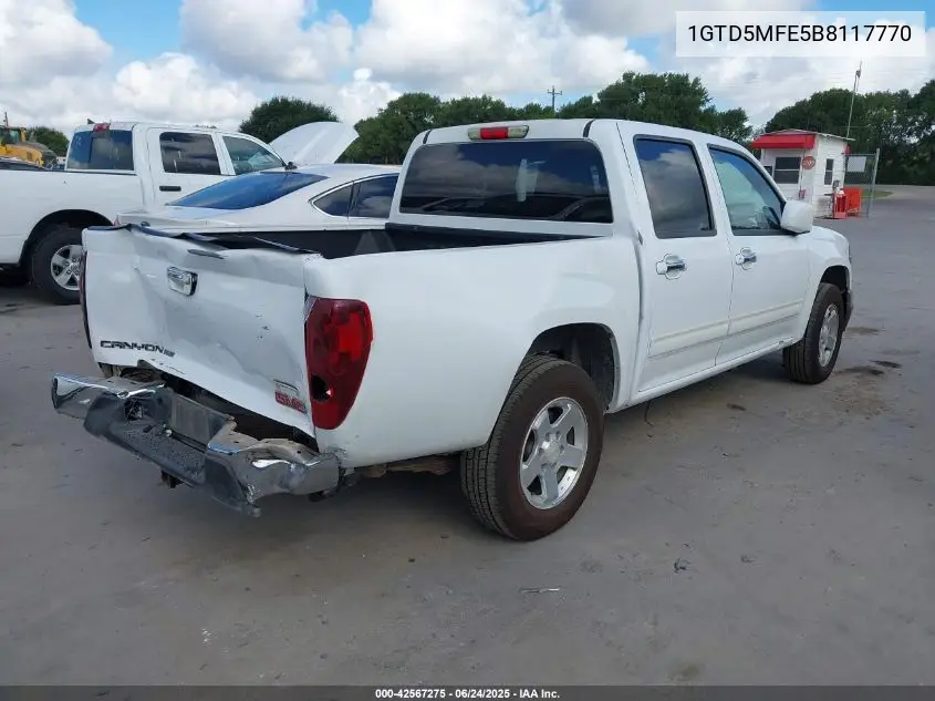 2011 GMC Canyon Sle1 VIN: 1GTD5MFE5B8117770 Lot: 42567275