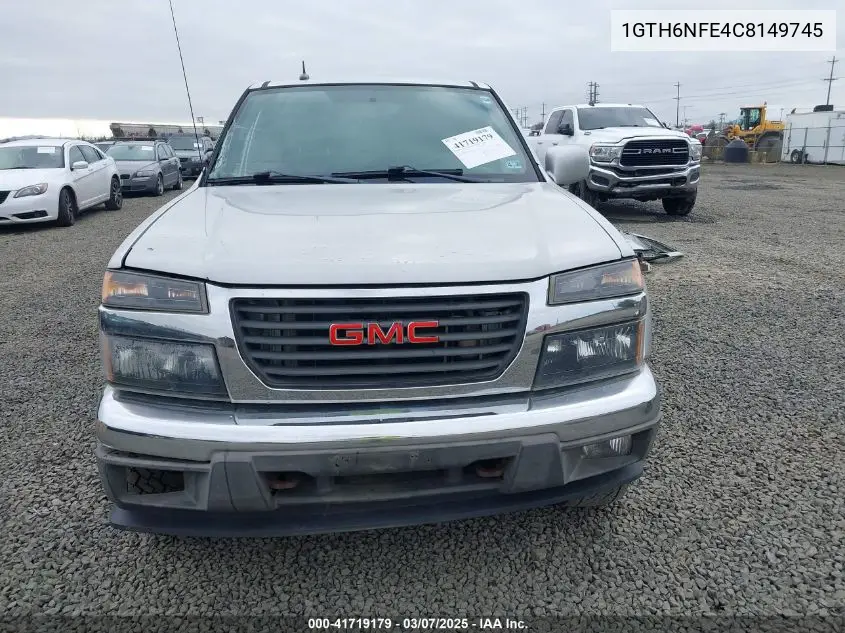 2012 GMC Canyon Slt VIN: 1GTH6NFE4C8149745 Lot: 41719179