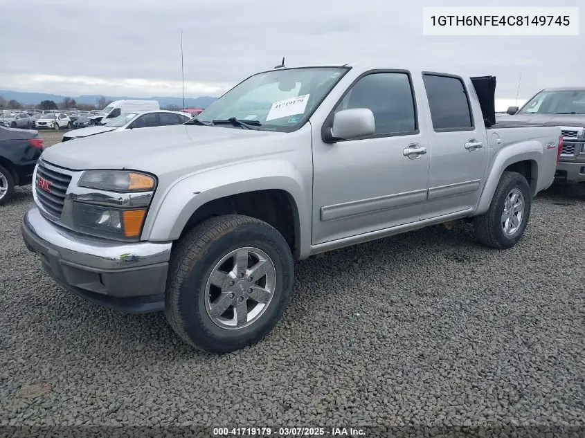 2012 GMC Canyon Slt VIN: 1GTH6NFE4C8149745 Lot: 41719179