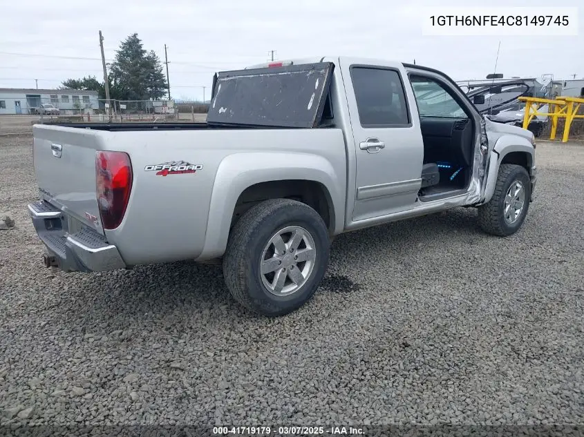 2012 GMC Canyon Slt VIN: 1GTH6NFE4C8149745 Lot: 41719179