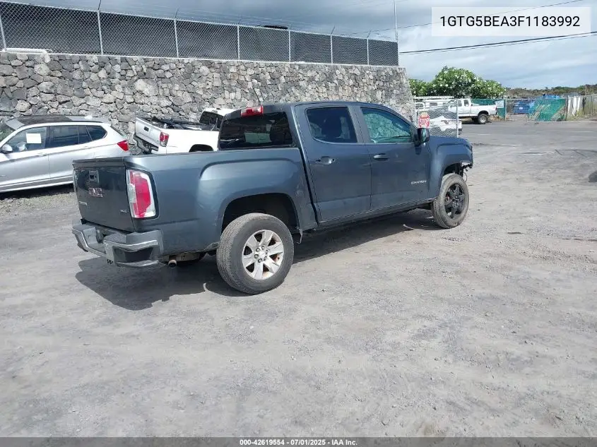 2015 GMC Canyon Sle VIN: 1GTG5BEA3F1183992 Lot: 42619554