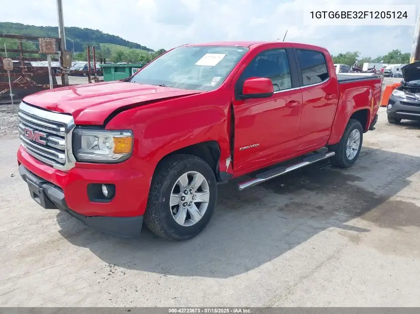2015 GMC Canyon Sle VIN: 1GTG6BE32F1205124 Lot: 42723673