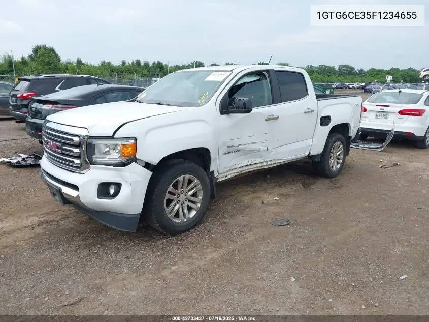 2015 GMC Canyon Slt VIN: 1GTG6CE35F1234655 Lot: 42733437