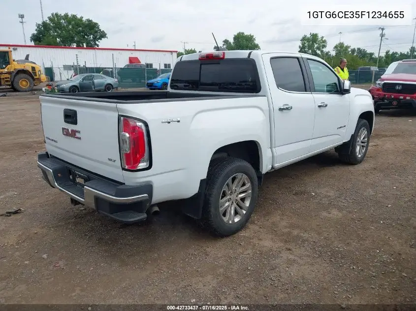 2015 GMC Canyon Slt VIN: 1GTG6CE35F1234655 Lot: 42733437