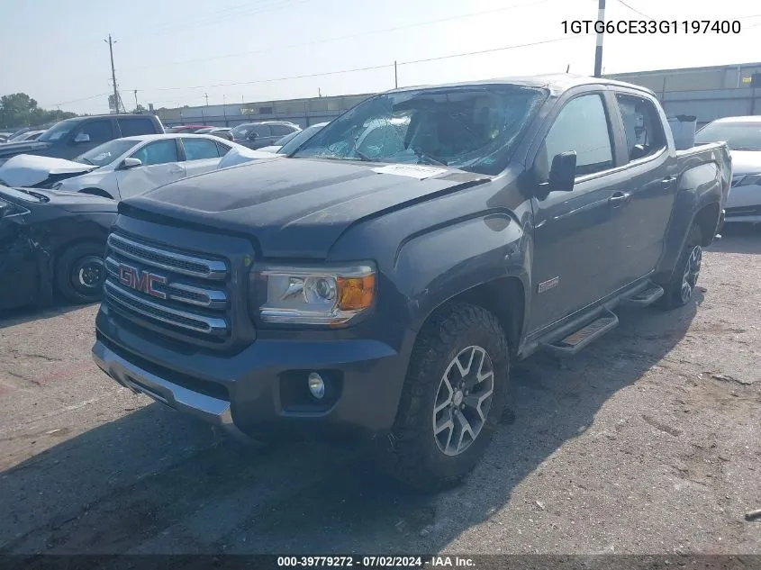 2016 GMC Canyon Sle VIN: 1GTG6CE33G1197400 Lot: 39779272