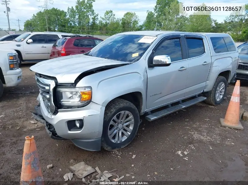 2016 GMC Canyon Slt VIN: 1GTG6DE36G1128657 Lot: 42242231
