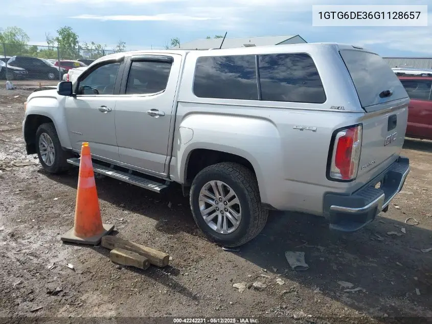 2016 GMC Canyon Slt VIN: 1GTG6DE36G1128657 Lot: 42242231