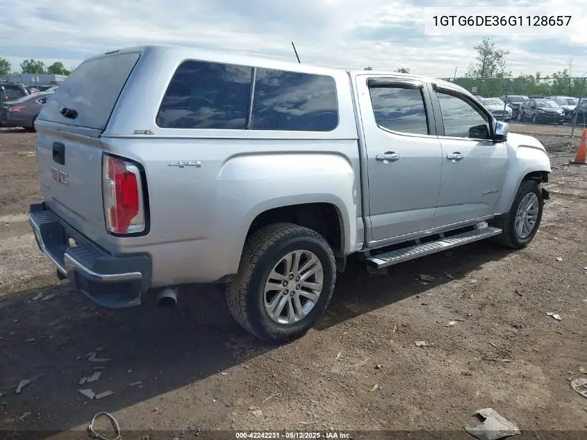 2016 GMC Canyon Slt VIN: 1GTG6DE36G1128657 Lot: 42242231