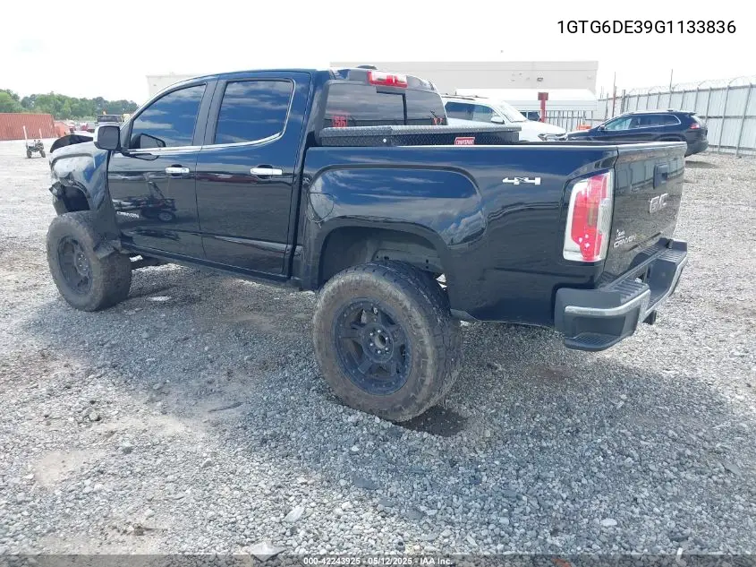 2016 GMC Canyon Slt VIN: 1GTG6DE39G1133836 Lot: 42243925