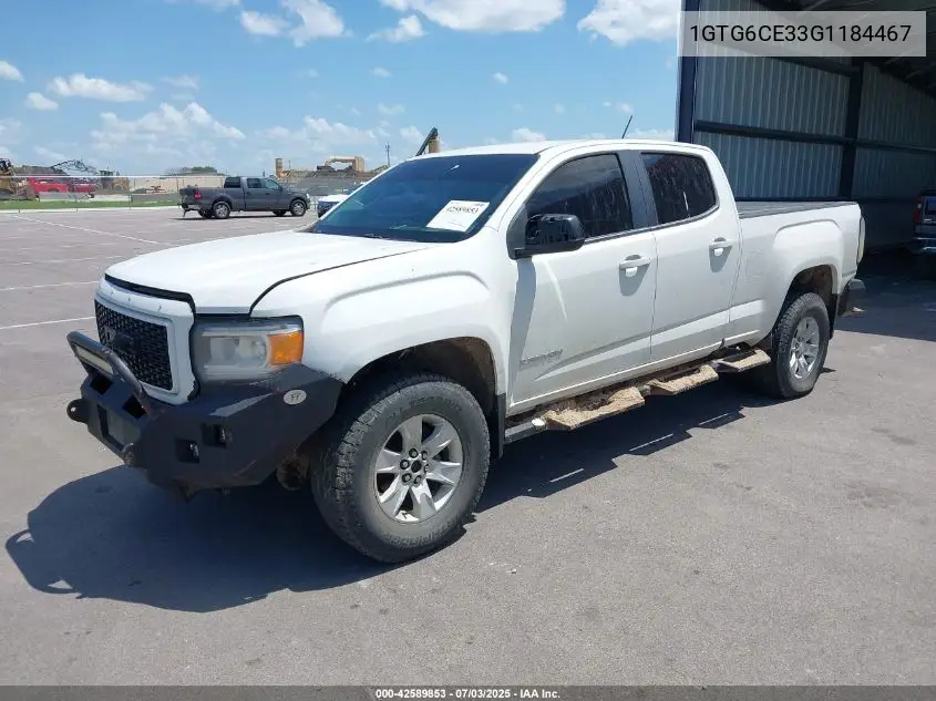 2016 GMC Canyon Sle VIN: 1GTG6CE33G1184467 Lot: 42589853