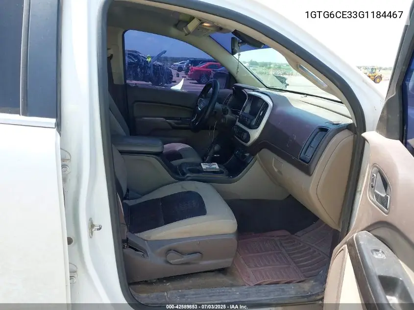 2016 GMC Canyon Sle VIN: 1GTG6CE33G1184467 Lot: 42589853