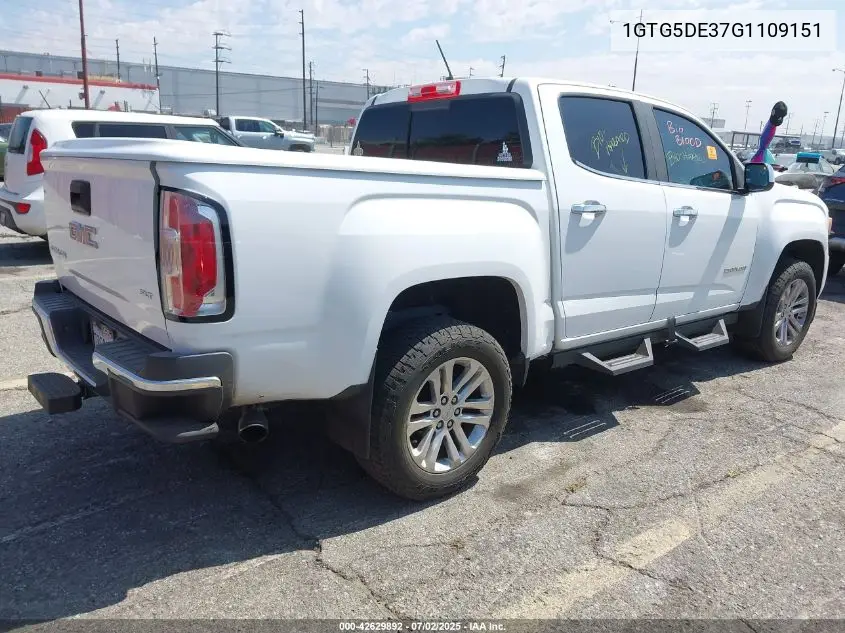 2016 GMC Canyon Slt VIN: 1GTG5DE37G1109151 Lot: 42629892