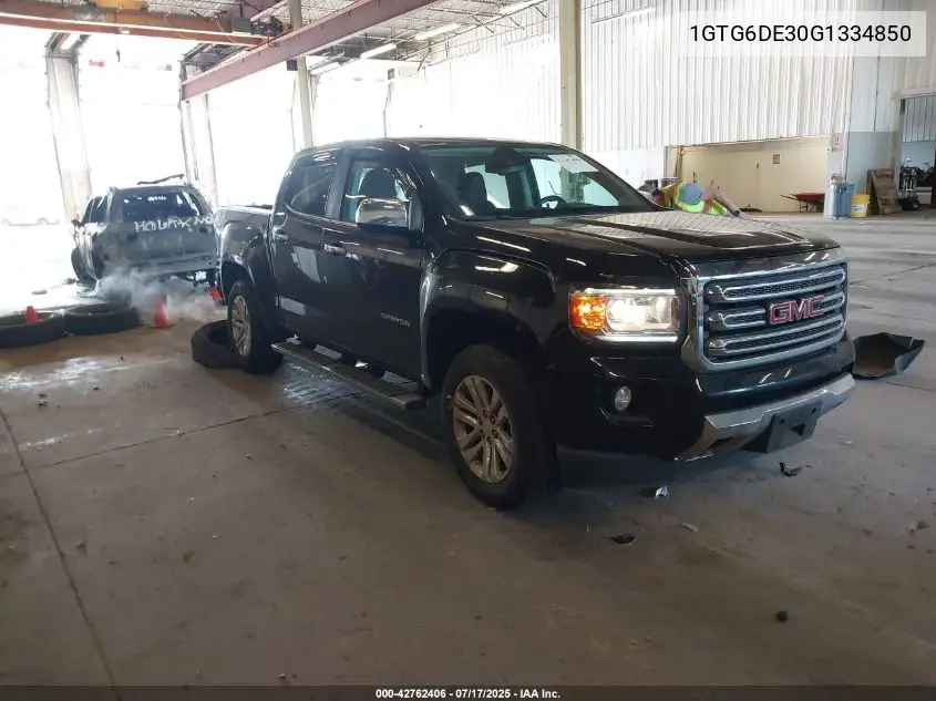 2016 GMC Canyon Slt VIN: 1GTG6DE30G1334850 Lot: 42762406
