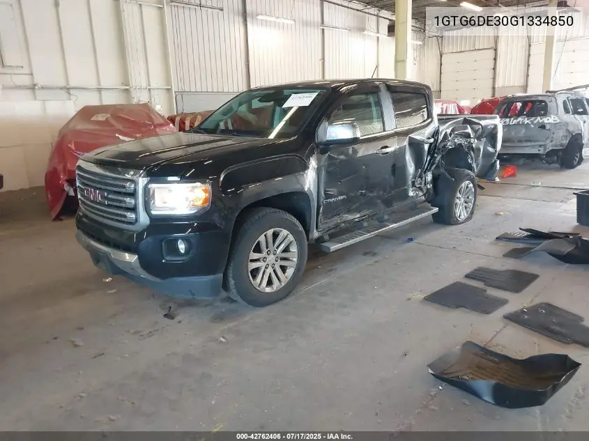 2016 GMC Canyon Slt VIN: 1GTG6DE30G1334850 Lot: 42762406