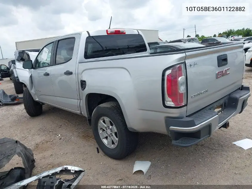 2016 GMC Canyon VIN: 1GTG5BE36G1122882 Lot: 42776641