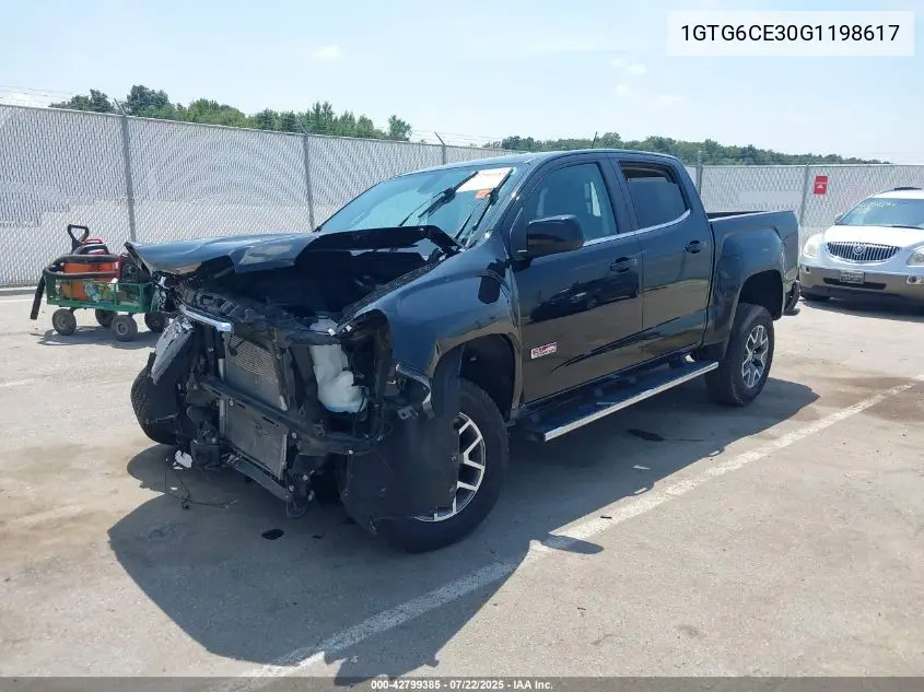2016 GMC Canyon Sle VIN: 1GTG6CE30G1198617 Lot: 42799385