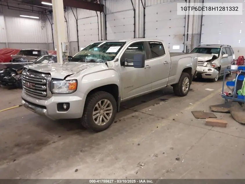 2017 GMC Canyon Slt VIN: 1GTP6DE18H1281332 Lot: 41755627