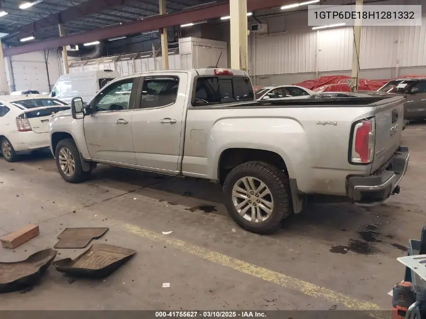 2017 GMC Canyon Slt VIN: 1GTP6DE18H1281332 Lot: 41755627