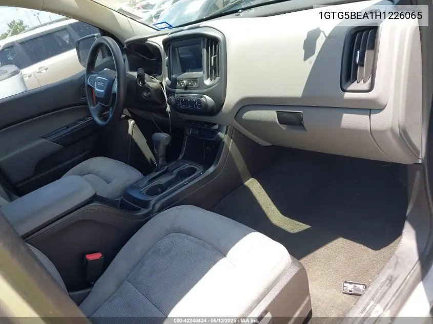 2017 GMC Canyon VIN: 1GTG5BEA1H1226065 Lot: 42248424