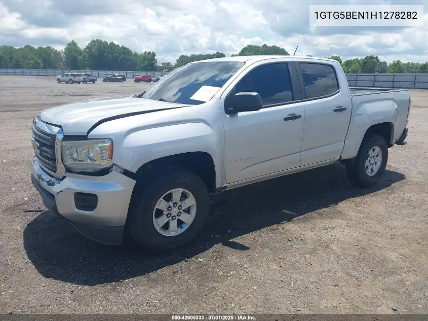 2017 GMC Canyon VIN: 1GTG5BEN1H1278282 Lot: 42605333