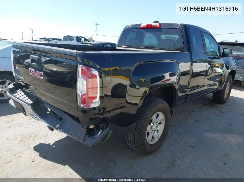 2017 GMC Canyon VIN: 1GTH5BEN4H1316916 Lot: 42636864