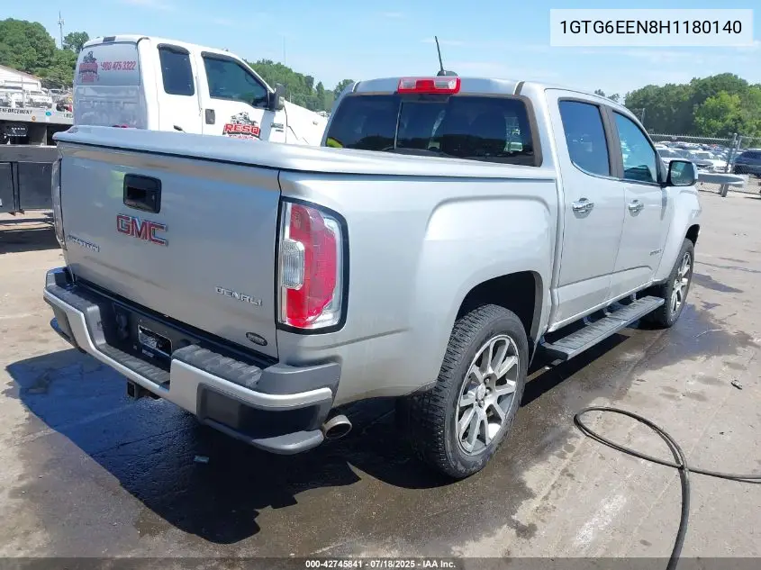 2017 GMC Canyon Denali VIN: 1GTG6EEN8H1180140 Lot: 42745841