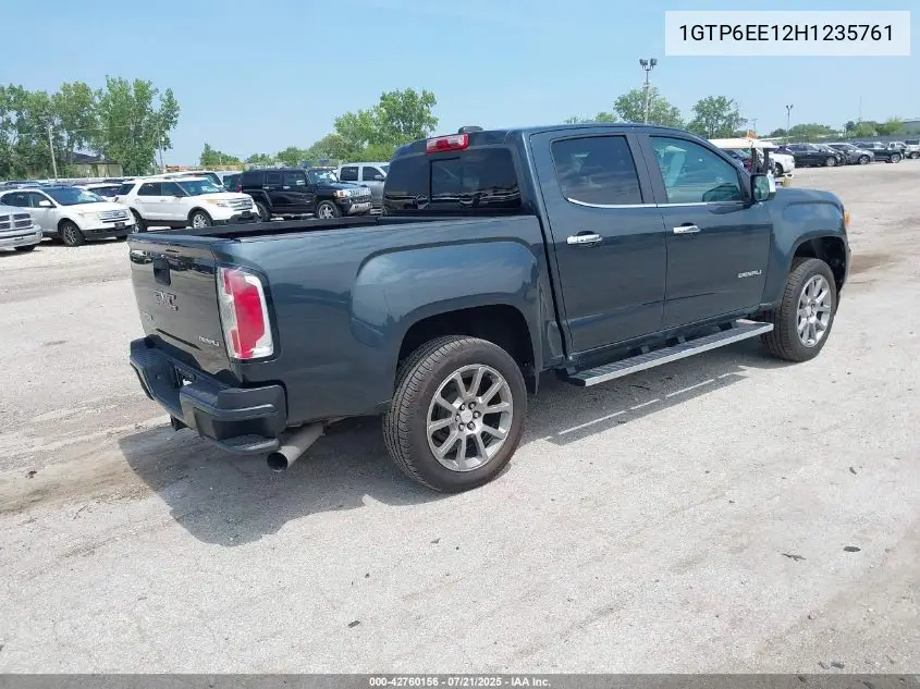 2017 GMC Canyon Denali VIN: 1GTP6EE12H1235761 Lot: 42760156